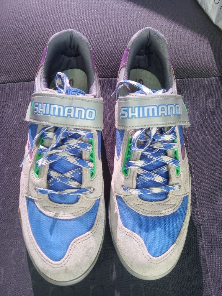 Shimano pantofi MTB nr.42,cu plăcuțe SPD Shimano SM-SH 50