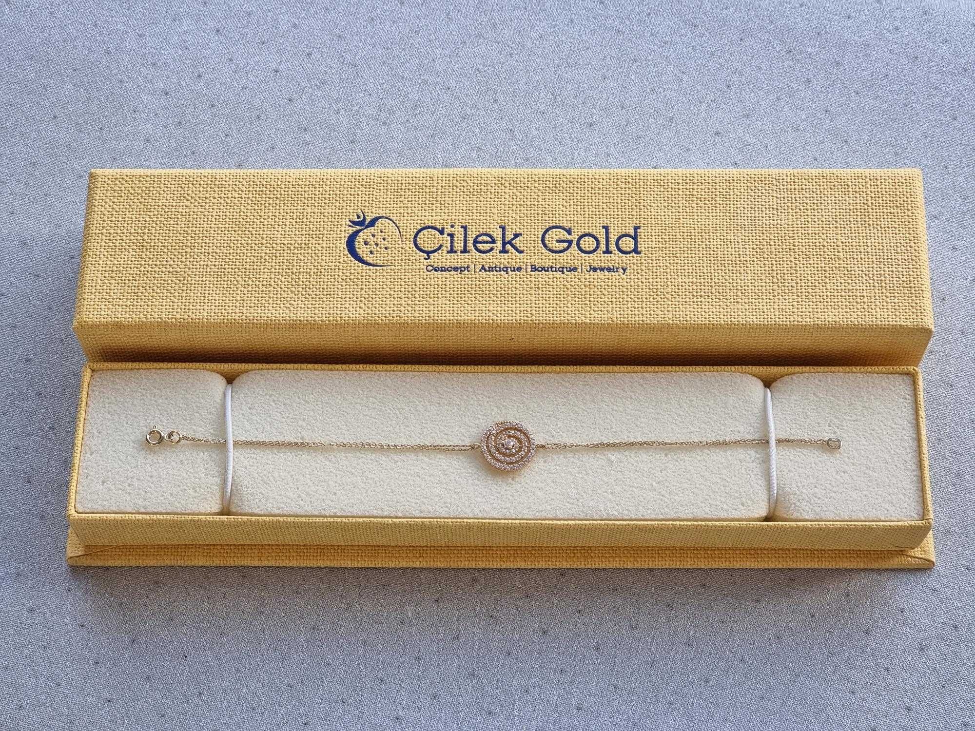Bratara aur dama, 14K, 2,4 grame, 18 cm, superba, noua, in cutie!