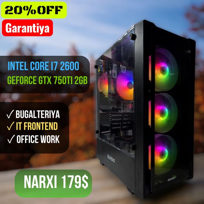 Kuchliy Kompyuter intel core i7 2600 Gtx 750Ti 2Gb