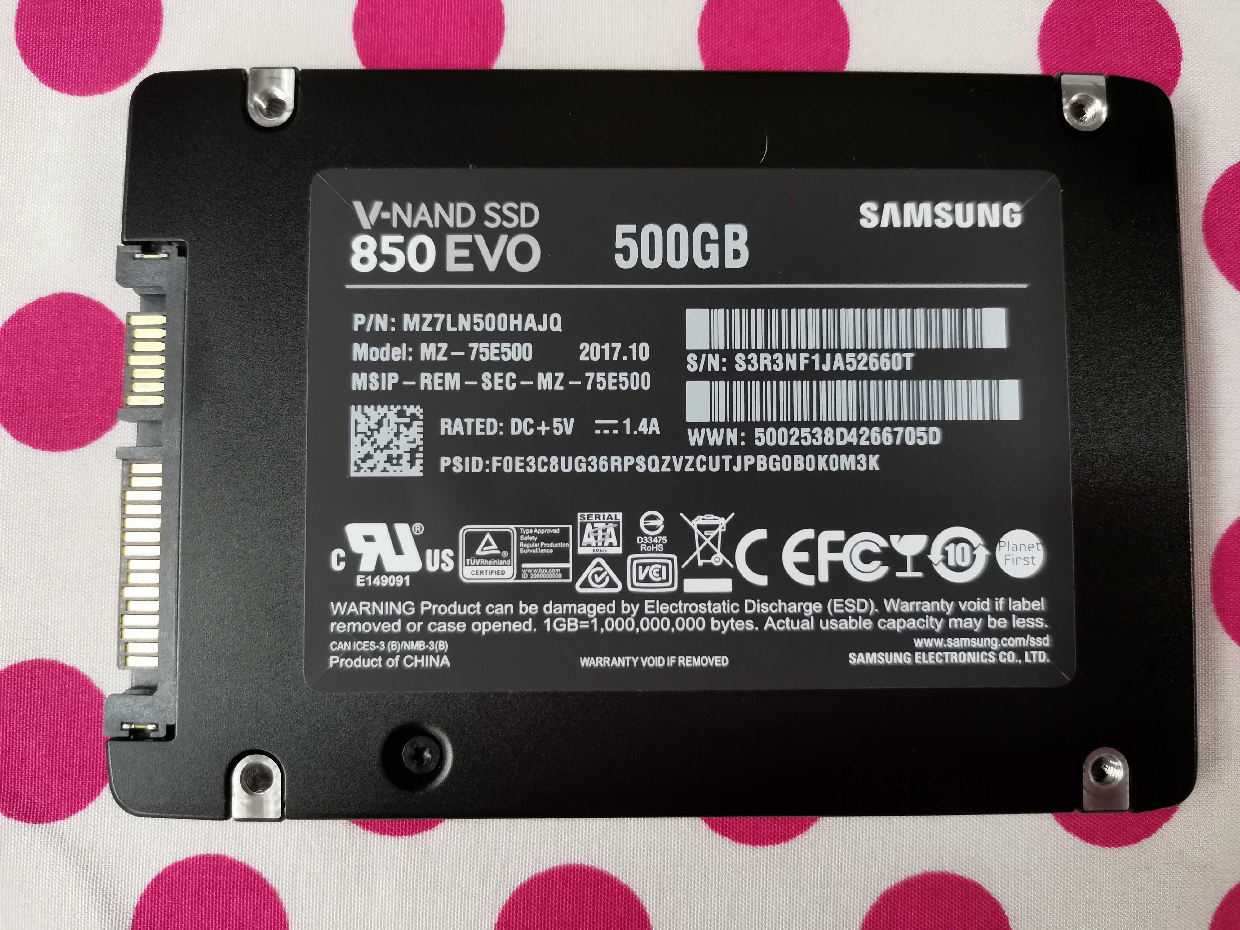 SSD Samsung 850 EVO 500GB SATA-III 2.5 inch.