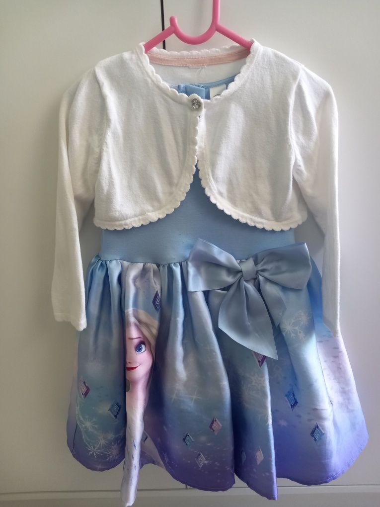 H&M Рокля с панделка 2 бр, Замръзналото кралство Disney, размер 98-104