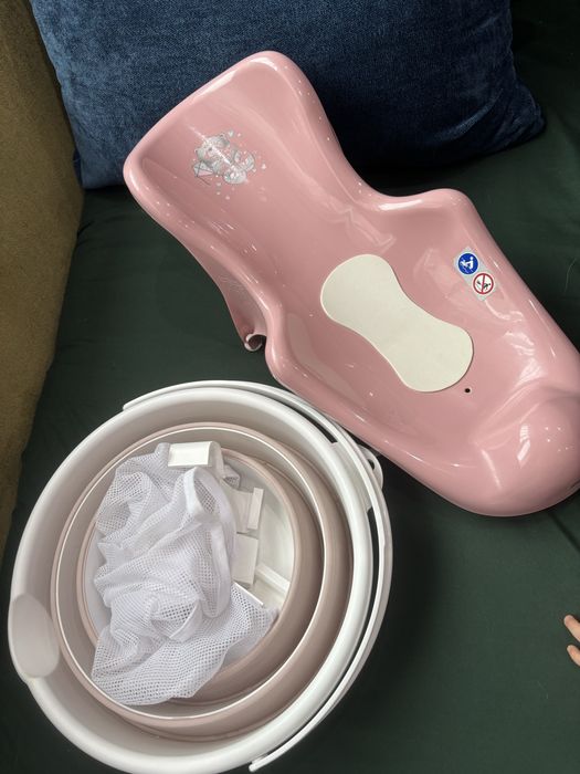 За къпане на бебе мрежа, облегалка, сгъваема кофа