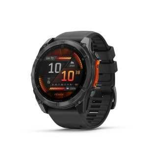 FĒNIX® 8 - 51 мм, AMOLED - Slate Gray с Black силиконова каишка