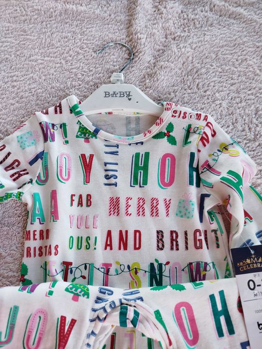 Бебешки гащеризон за новородено с коледни мотиви