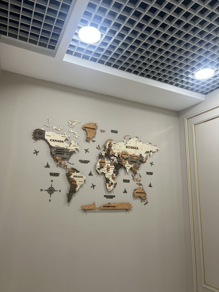 3D Dunyo xaritasi, 3Д карта мира