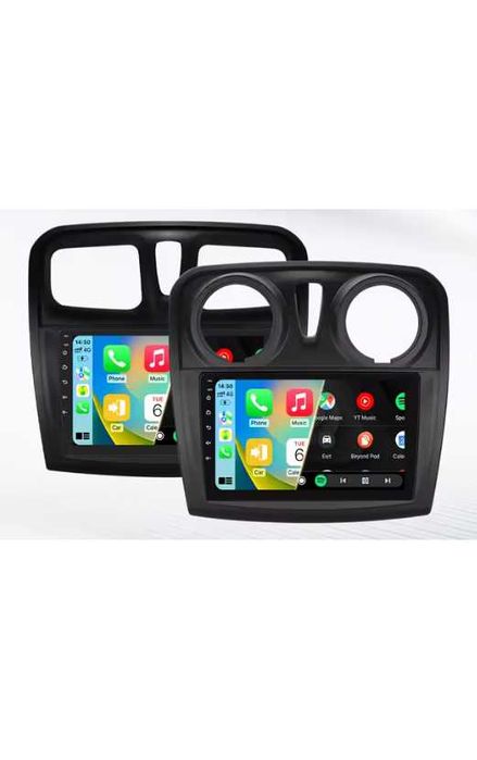 1-8GB Navigatie GPS Android Dacia Logan 2 Sandero Carplay Auto QLED