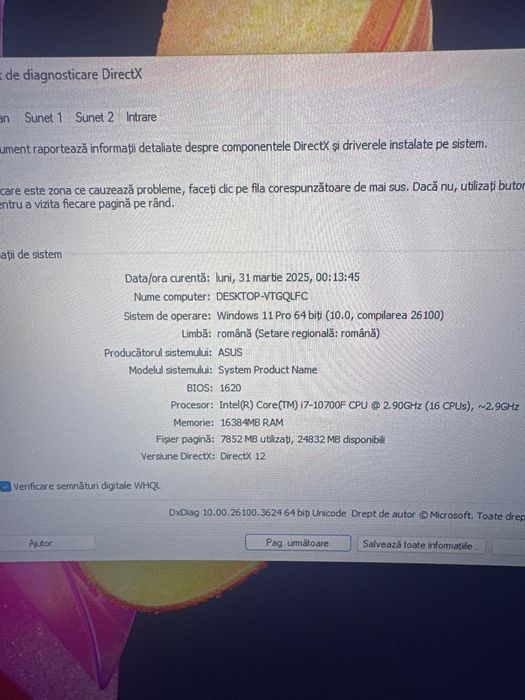 Vand sistem pc de gaming ASUS