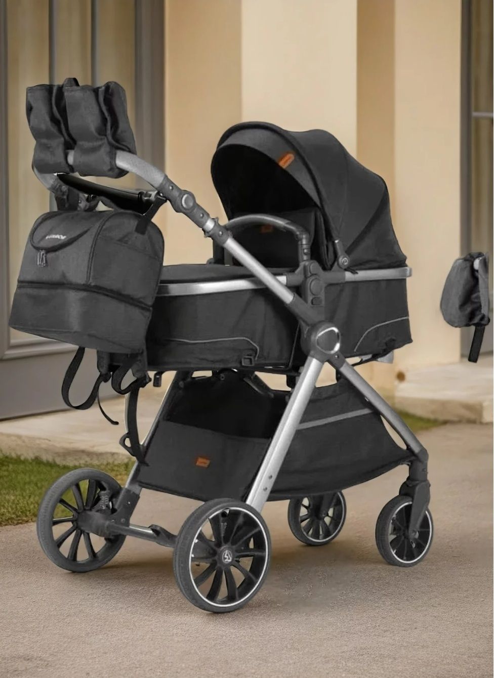 Стильная и функциональная коляска Luxmom V8 (модель X1-D+C)