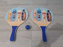Rachete de tenis plaja din lemn + minge