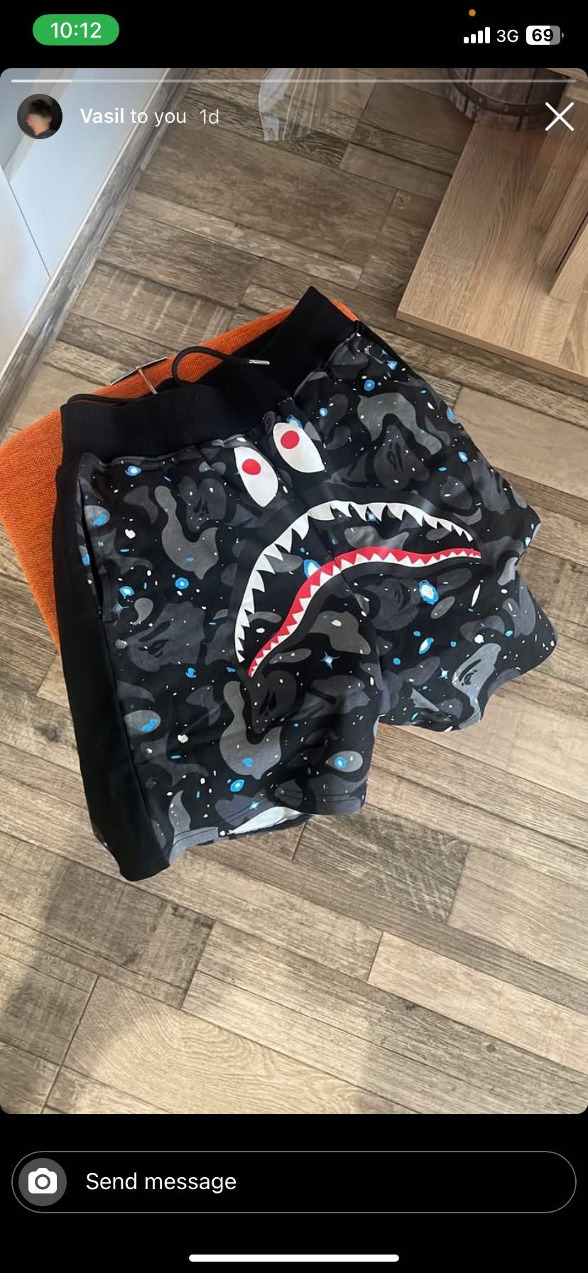 Bape къси черни панталони