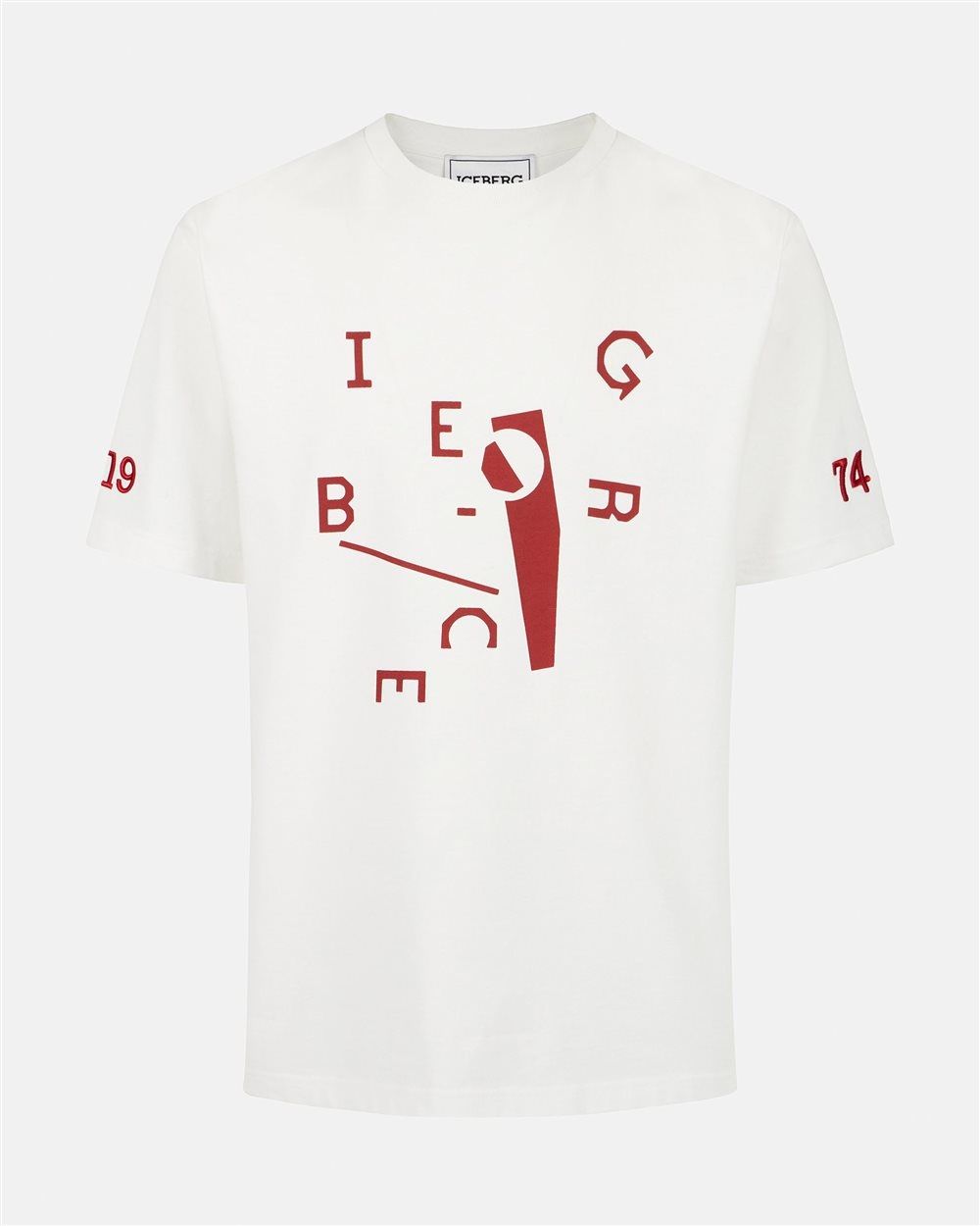 Мъжка тениска T-shirt with Iceberg lettering print detail