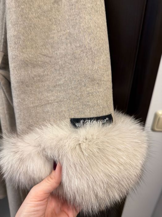 Палто от алпака и лисица