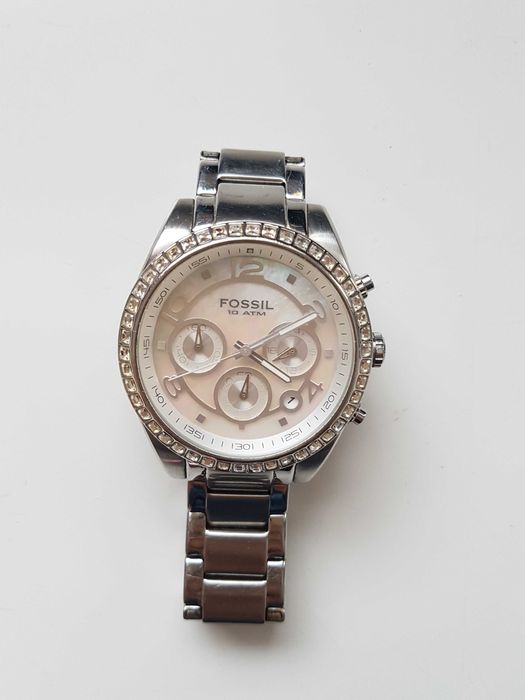 Ceas Fossil CH2542 argintiu perlat timp liber, arta, colectie