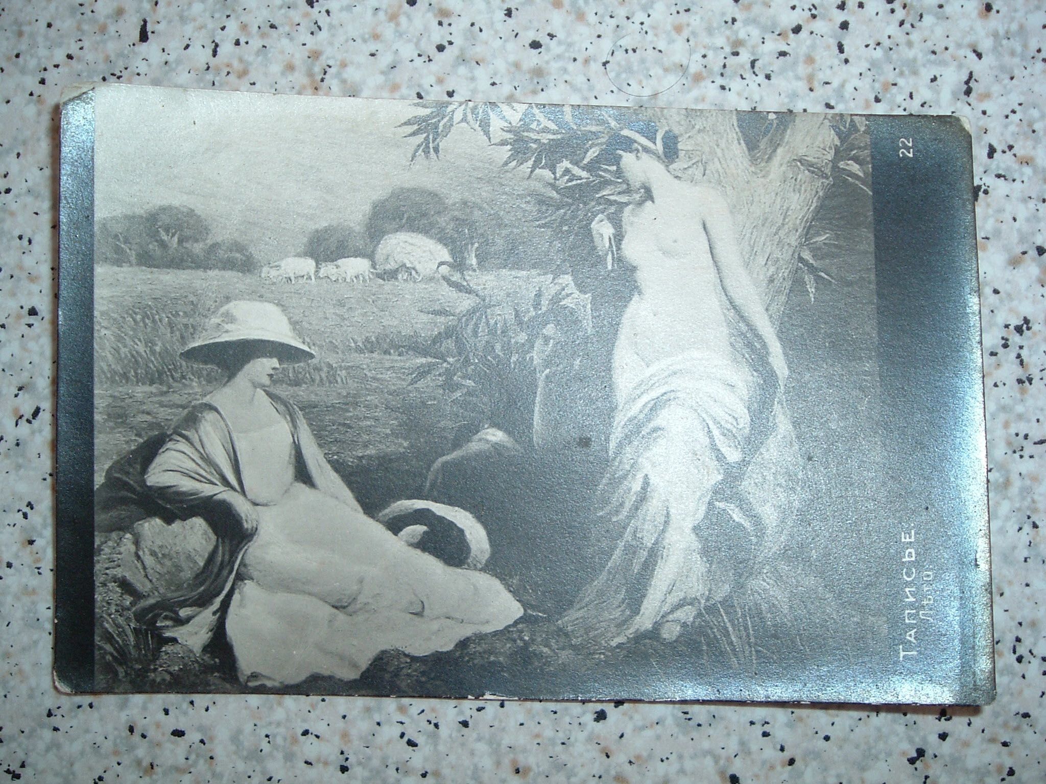 стара антикварна черно-бяла колекционерска картичка / снимка