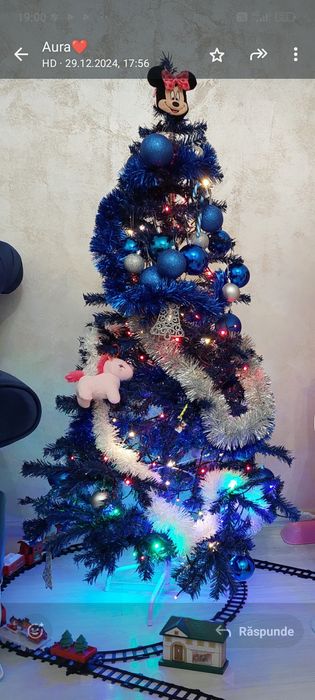 Brad artificial albastru, 150 cm