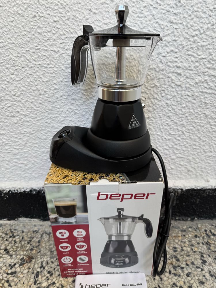 Електрическа Кафеварка Мокапот - Beper BC.040N, 400W, Кафемашина!