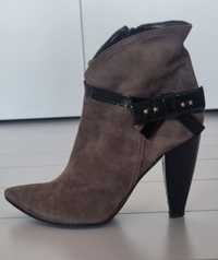 Botine piele cu toc