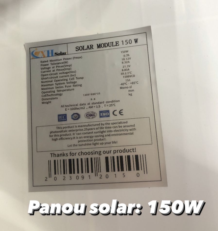 Panou solar fotovoltaic 50W/100W/150W