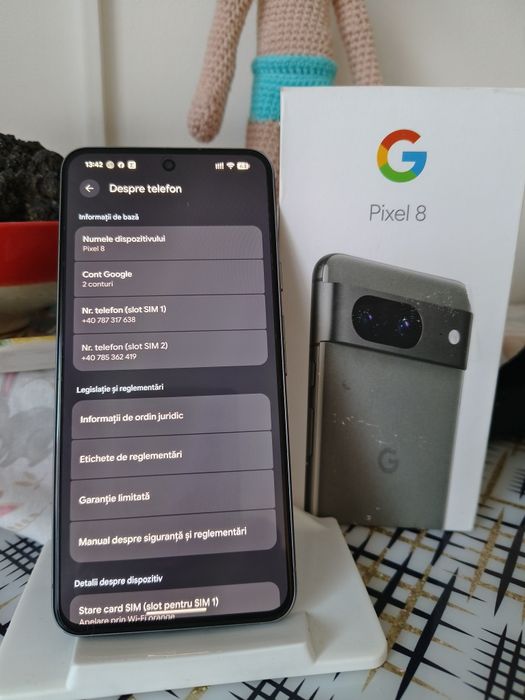 Google Pixel 8 full, garanție 18 luni. Impecabil.