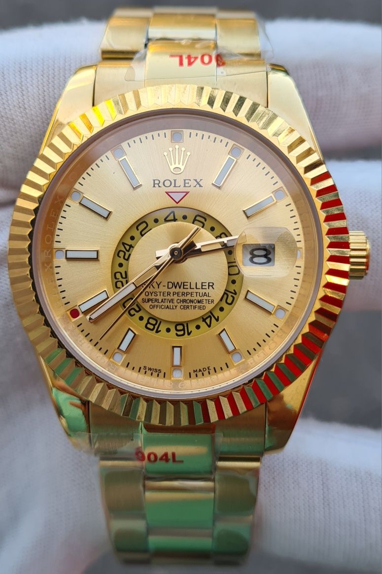 Ceas Rolex Sky-Dweller 42mm Master Quoality Automatic Full Gold