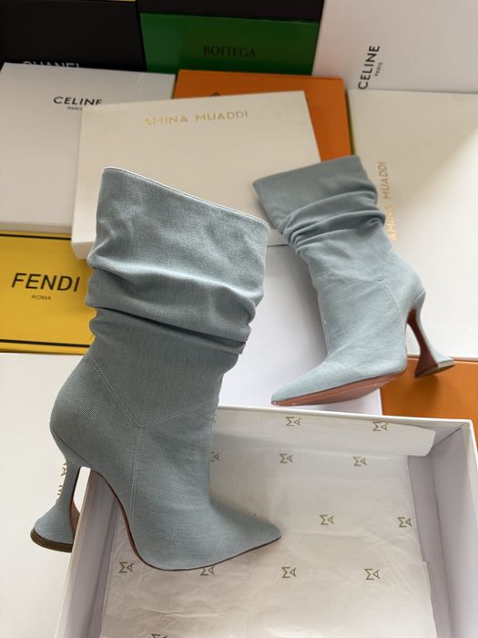 Amina Muaddi дамски дънкови ботуши New Season