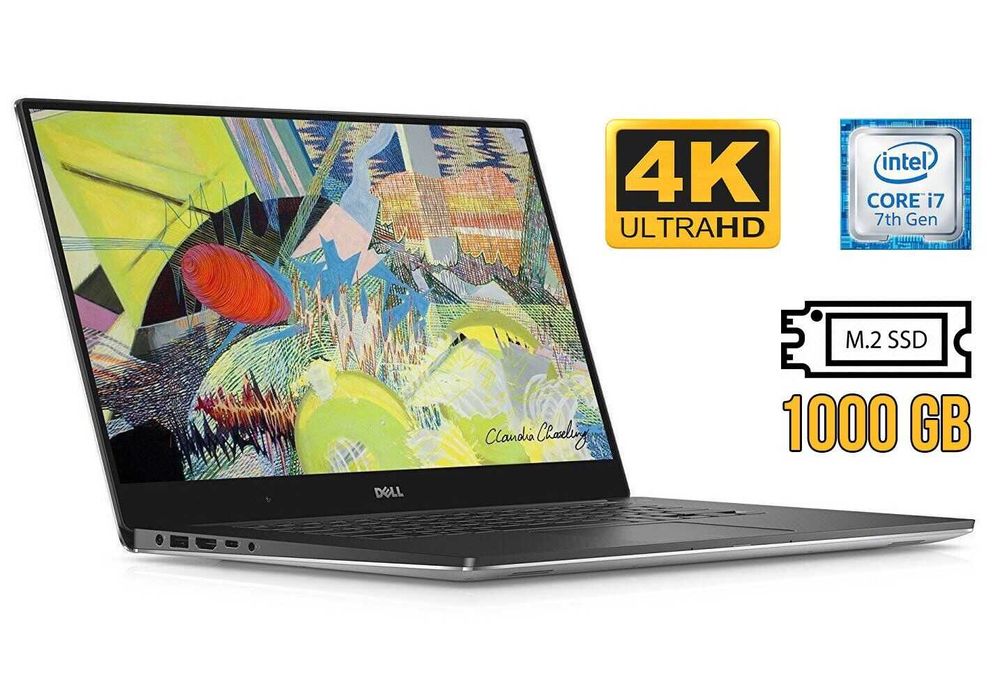 Лаптоп Dell XPS 15 9560 - 15.6" 4K Touch -i7-7700HQ /RAM 32GB/1050 4GB