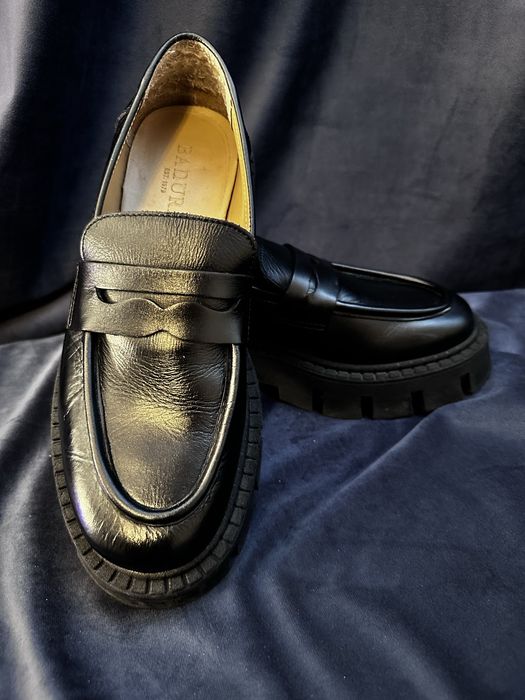 Pantofi Badura negri cu platforma 38