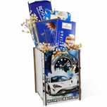 Подаръчна кутия тип Кашпа за Рожден ден с Шоколад Lindt