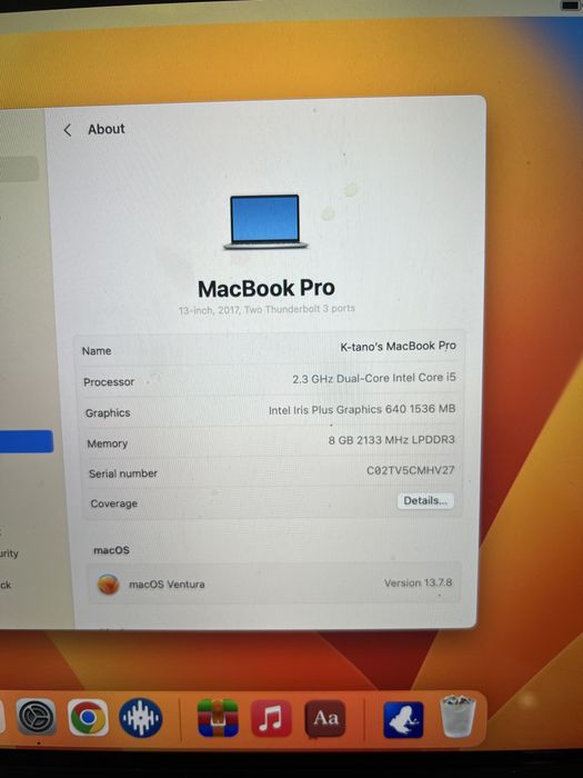 Macbook Pro A1708
