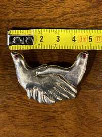 Broșa/Pandantiv din argint 925/vechi - porumbel simbolul păcii