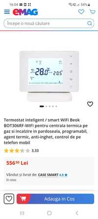 Termostat inteligent / smart WiFi Beok BOT306RF-WIFI