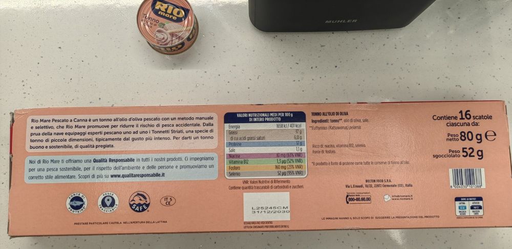 Rio mare  Италианскиа консерва риба тон