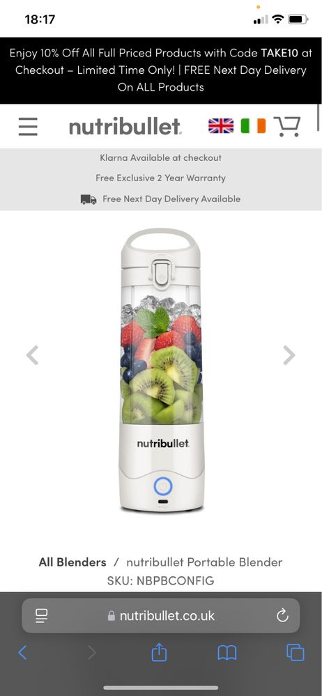 Nutribullet portable blender чисто нов