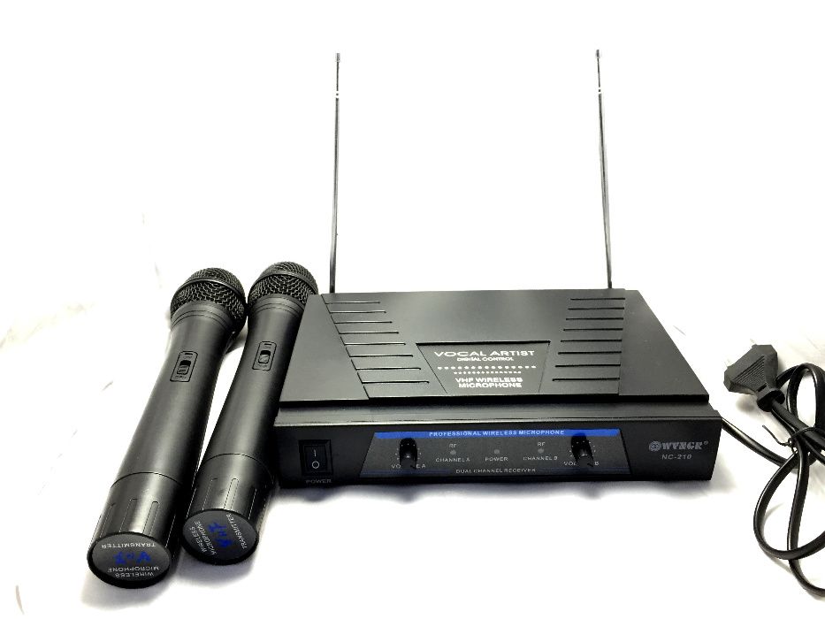 Set de doua microfoane cu receiver NC-210,karaoke,2 antene receiver