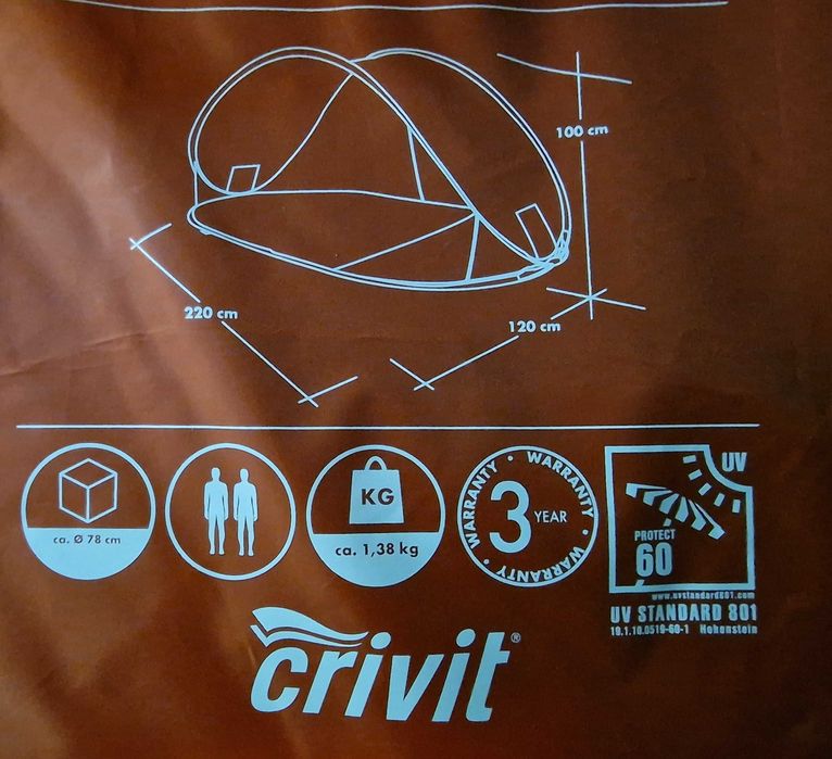 Cort umbrar, adapost de plaja, pescuit cu protectie solara UV 60, nou