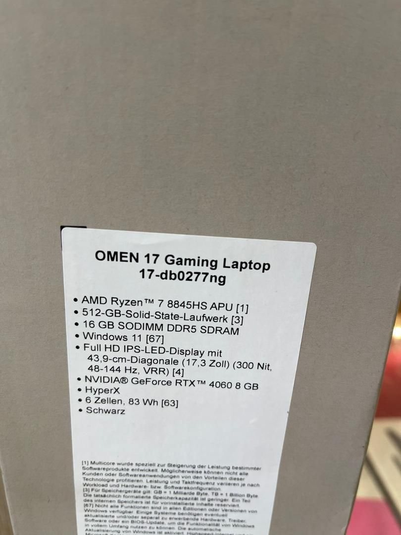 Laptop Gming HP OMEN 17-db0277ng i7 NOU -A-