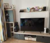 Set mobila living culoare Gri Antracit cu Stejar