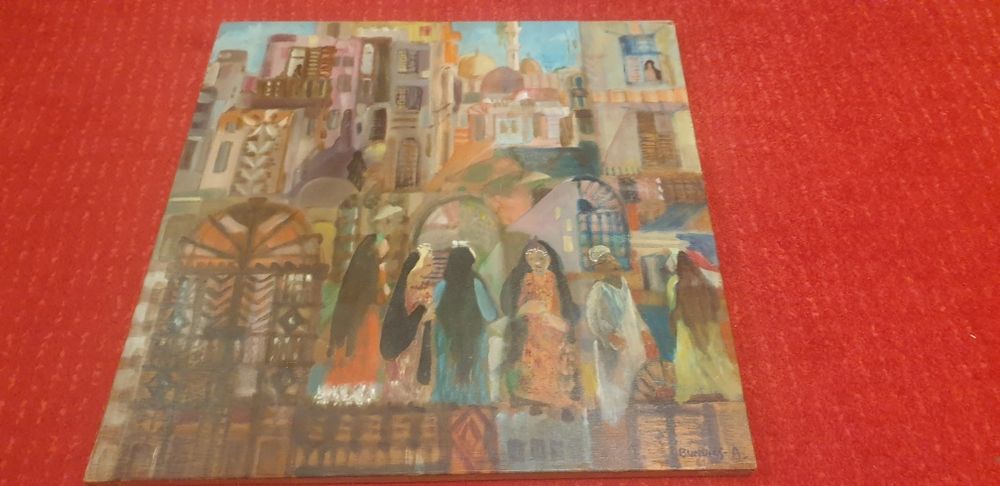 Superb tablou  - pictura pe lemn , semnat