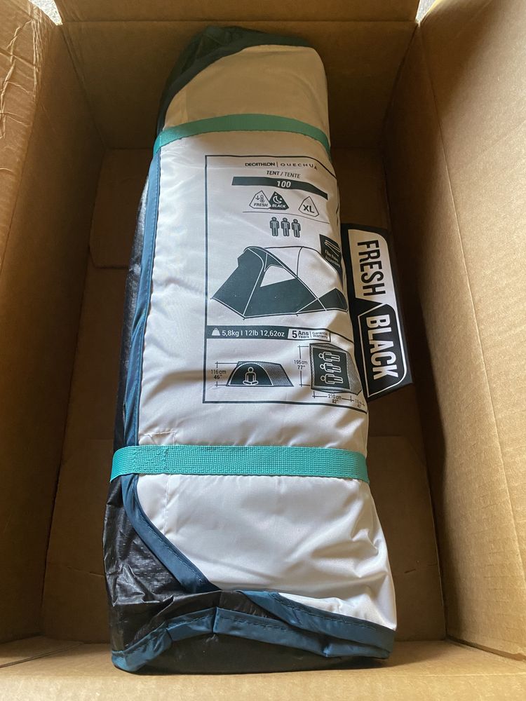 Cort Camping MH100 XL Fresh & Black 3 Persoane nou