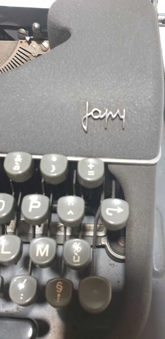 masina de scris portabila, rara, Japy 1950 cu geanta de transport