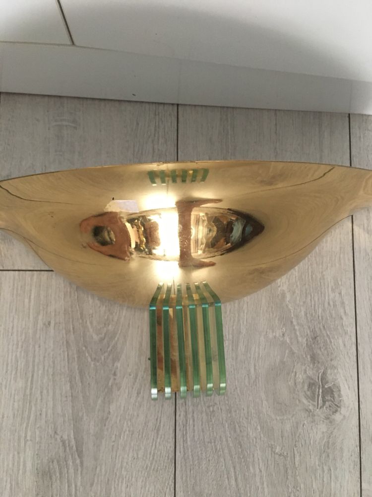 Art deco cupru lampa perete Italy vintage