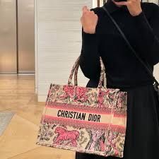 Christian Dior Dioriviera Book Tote Bag Pink Beige