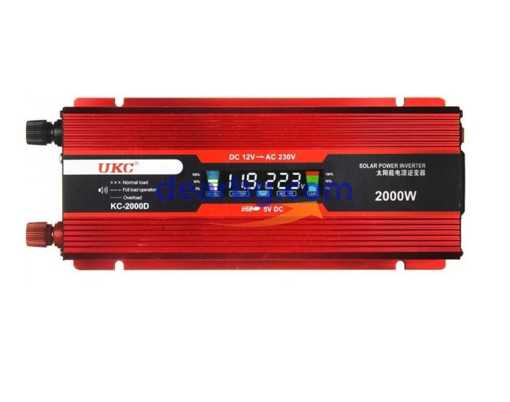 Инвертор за ток с дисплей 2000W 12/220V