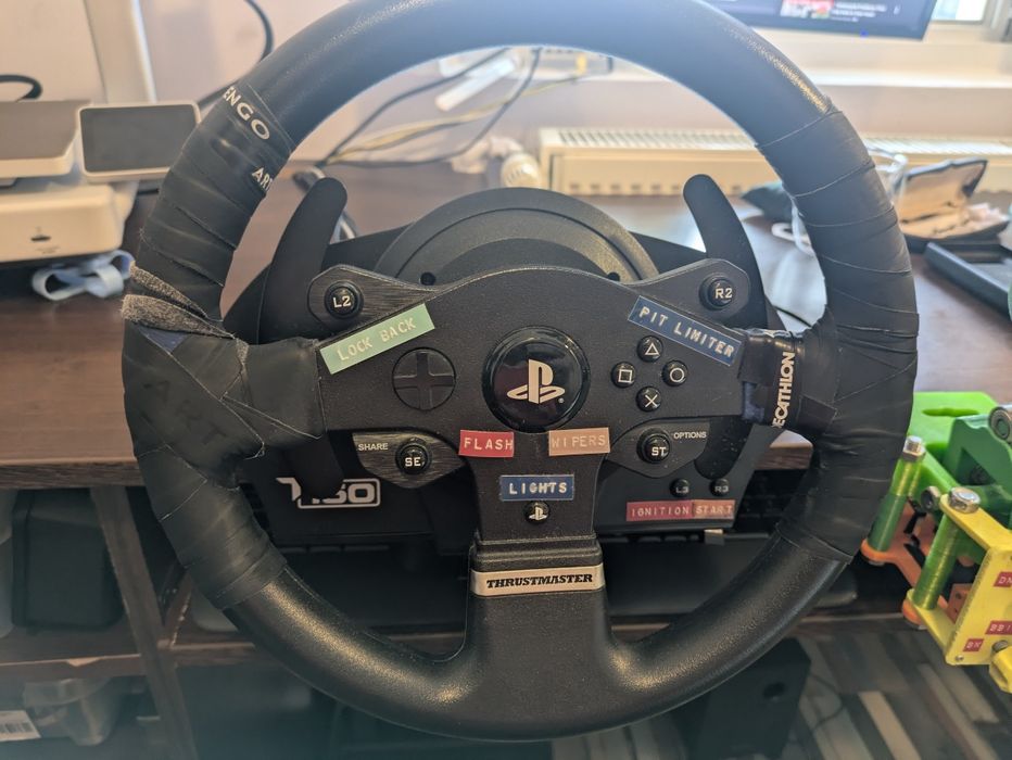 Thrustmaster T150 + T3PA + custom Shifter