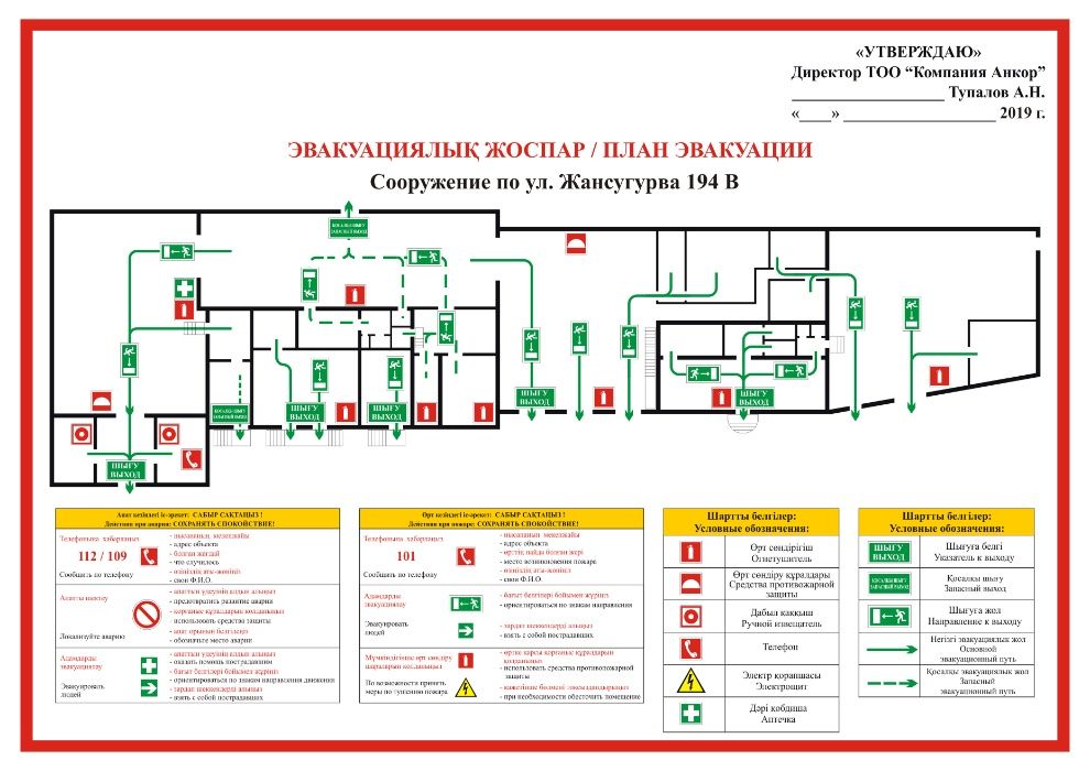 План эвакуации. Знаки. Таблички.
