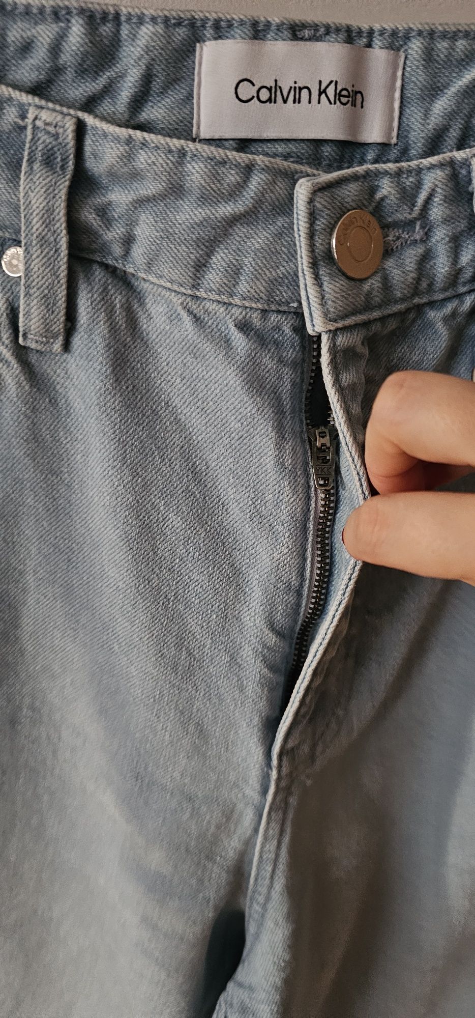 Calvin Klein дънки с висока талия и широк крачол