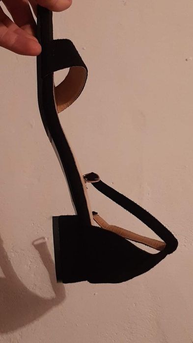 Sandale cu curea la gleznă cu decor de perle artificiale pentru femei,