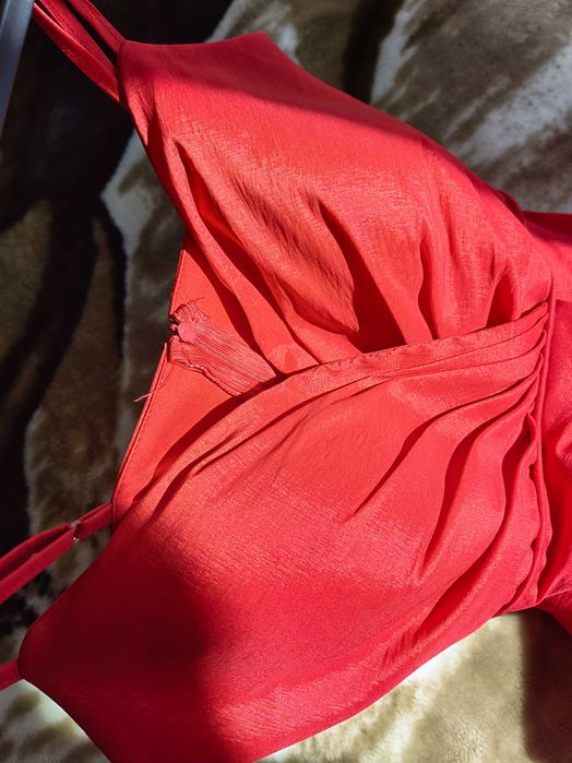 Официална рокля - червена crepe