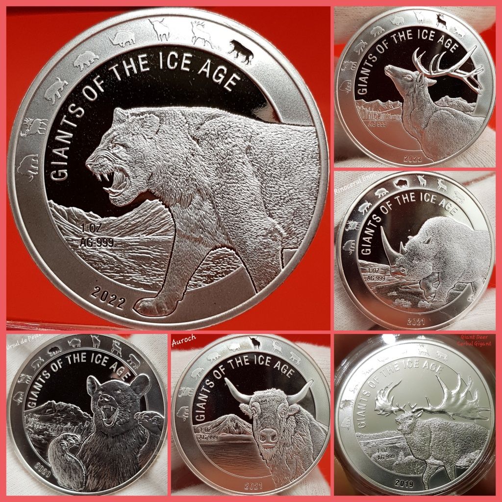 Leul Cehiei, Uriasi ai Epocii de Gheata monede lingou argint 999