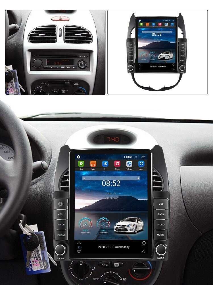 Navigatie Peugeot 206 android Ecran TESLA 9.7 inch 4GB RAM GARANTIE